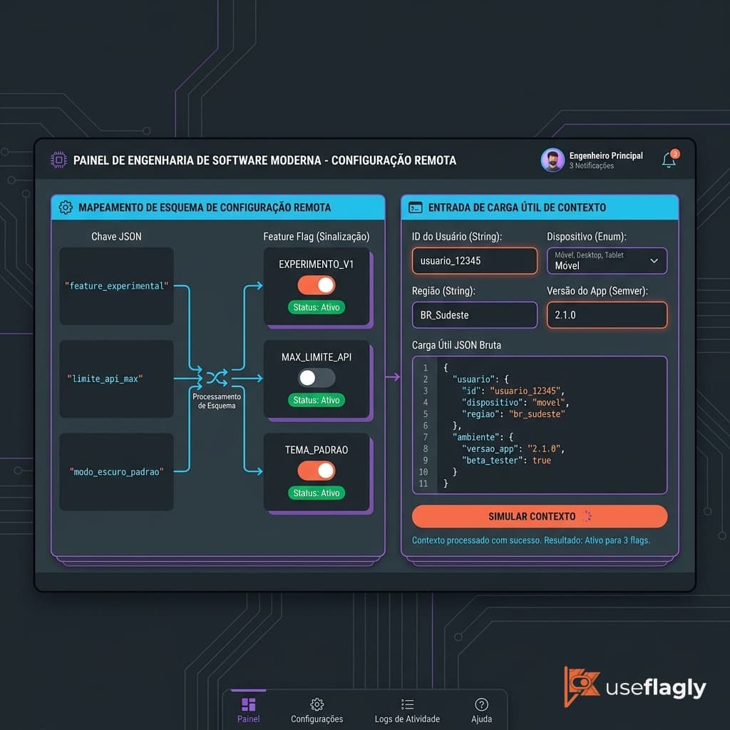 Como depurar regras de remote config no simulador com contextos customizados em 2026